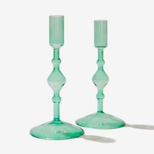 Poketo glass candlestick holder